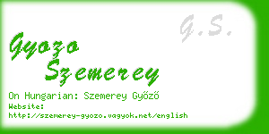 gyozo szemerey business card