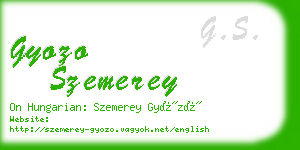 gyozo szemerey business card